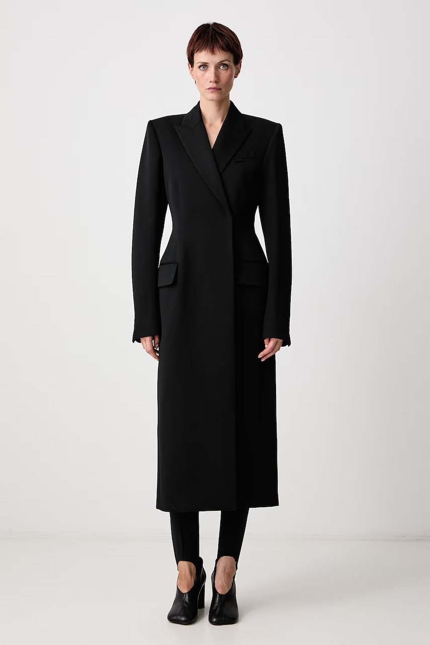 MUGLER płaszcz wełniany damski