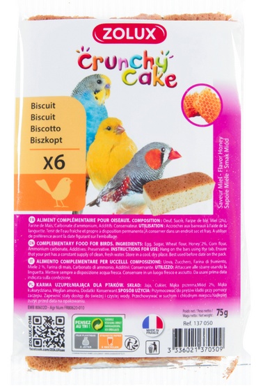 ZOLUX Crunchy Cake - ciasteczka z miodem X6