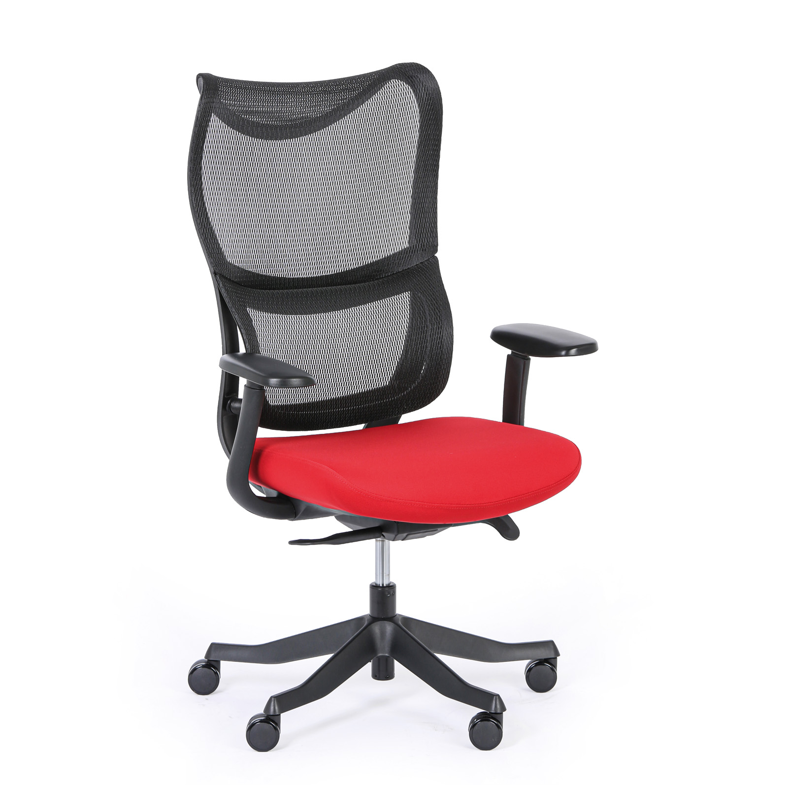 B2B Partner Krzesło biurowe LUNA, czerwony/czarny CL-26A (BLACK/ YM90-