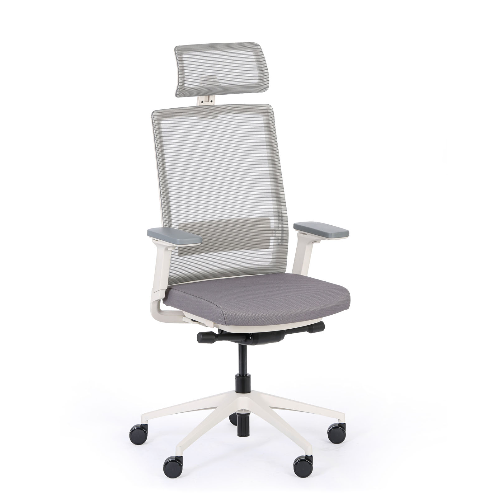 B2B Partner Krzesło biurowe BALANCEA, szara EBA-001AW (White/ YN