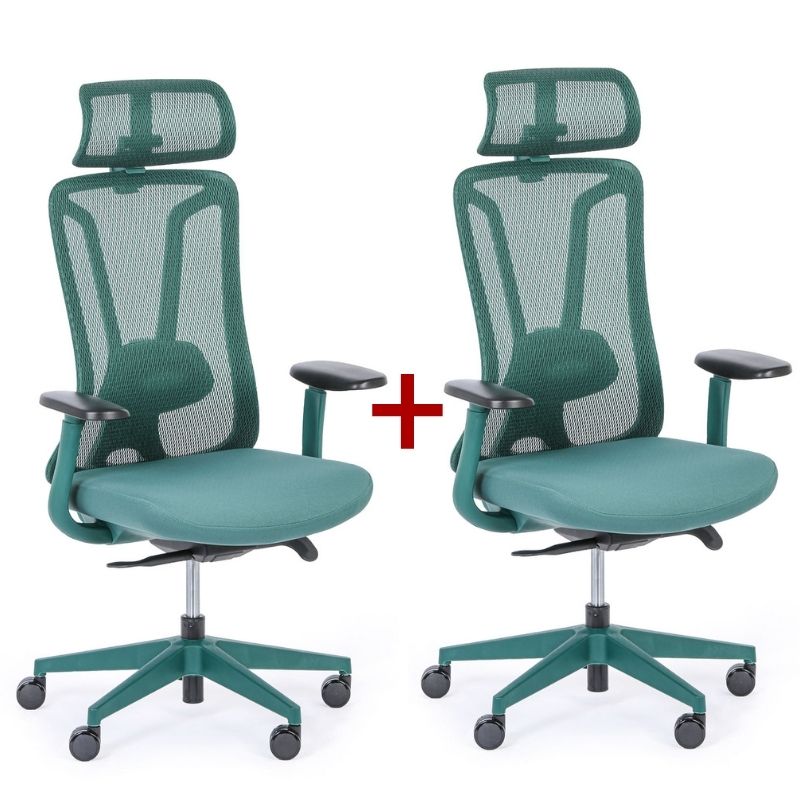 B2B Partner Krzesło biurowe MIDA 1+1 GRATIS, zelená 2x CL-41AN (3308C Gr