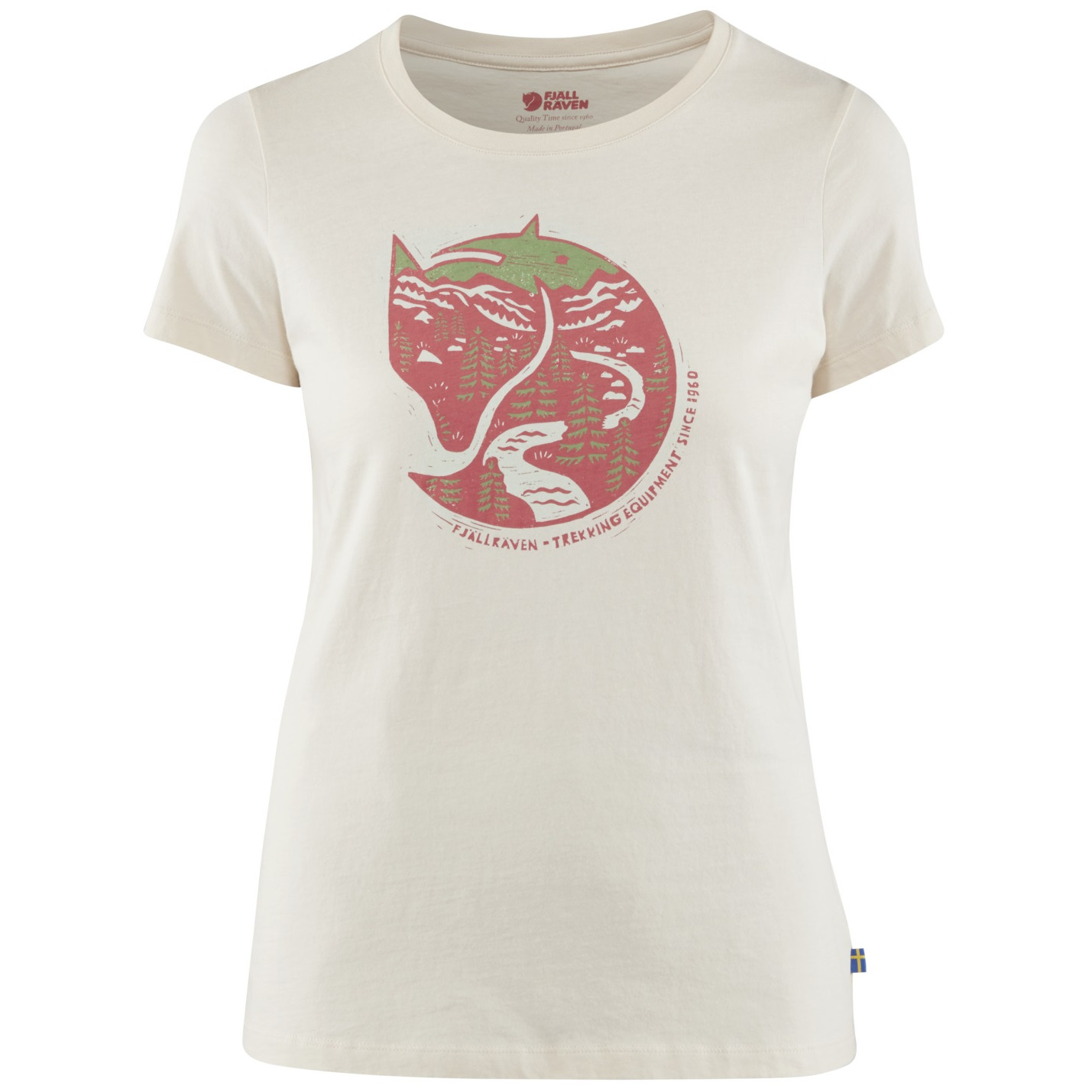 Koszulka damska Fjällräven Arctic Fox Print T-shirt W Rozmiar: S / Kolor: biały