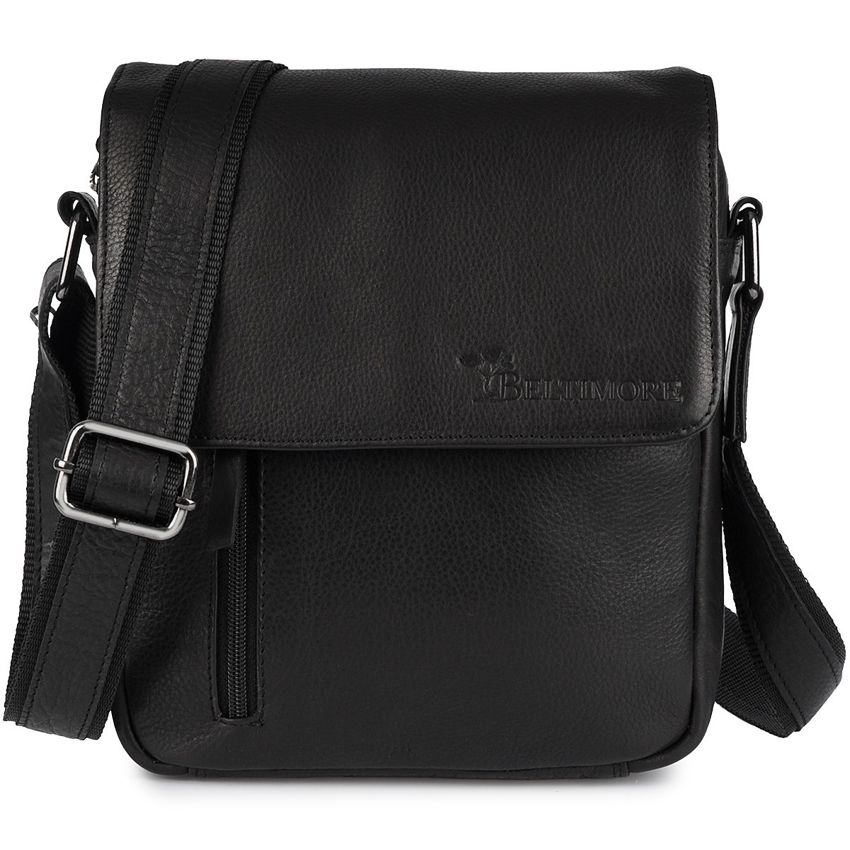 Torba Męska Listonoszka Skórzana na Ramię Elegancka Beltimore czarna N38