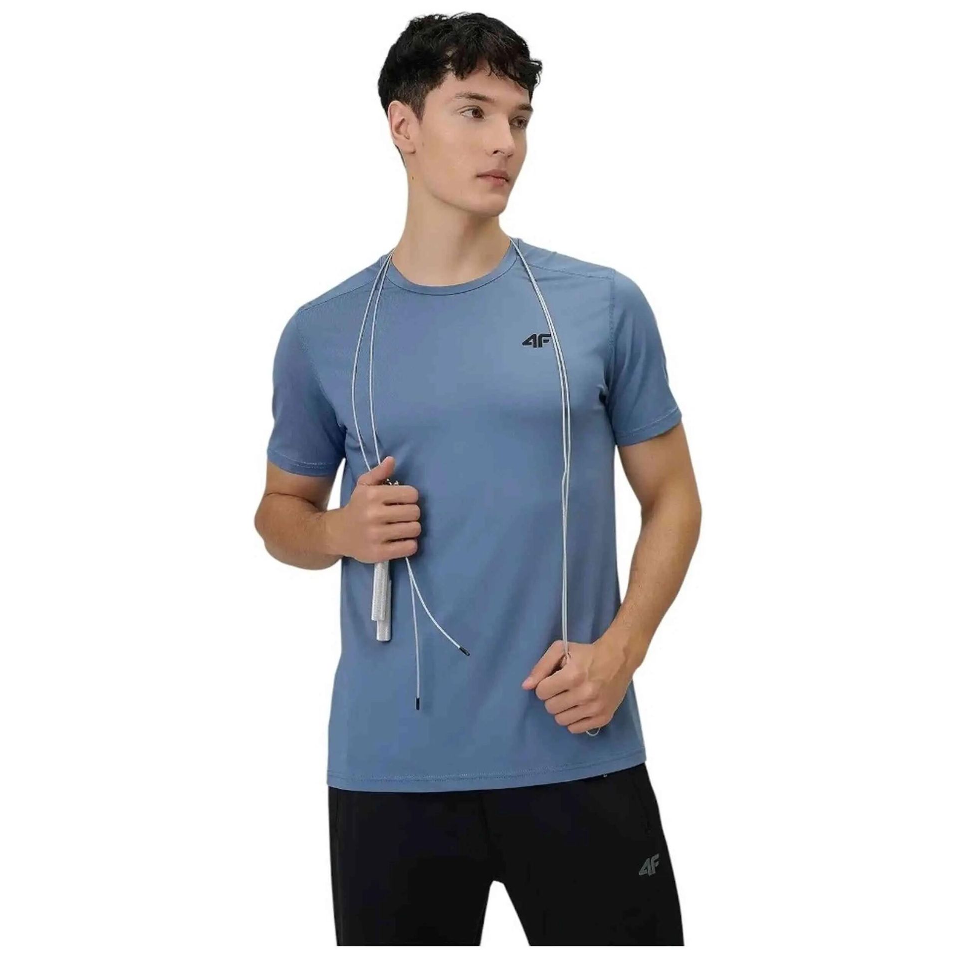 T-SHIRT MĘSKI 4F KOSZULKA TRENINGOWA SZYBKOSCHNĄCA