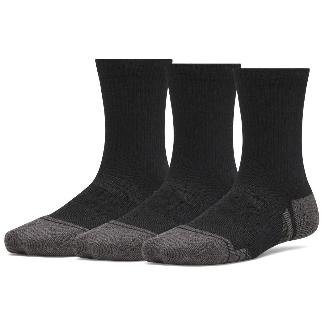 Skarpety Under Armour New Y UA Perf Tech 3Pk Crw Ultimate Black Rozmiar skarpet: 27,5-31 / Kolor: czarny