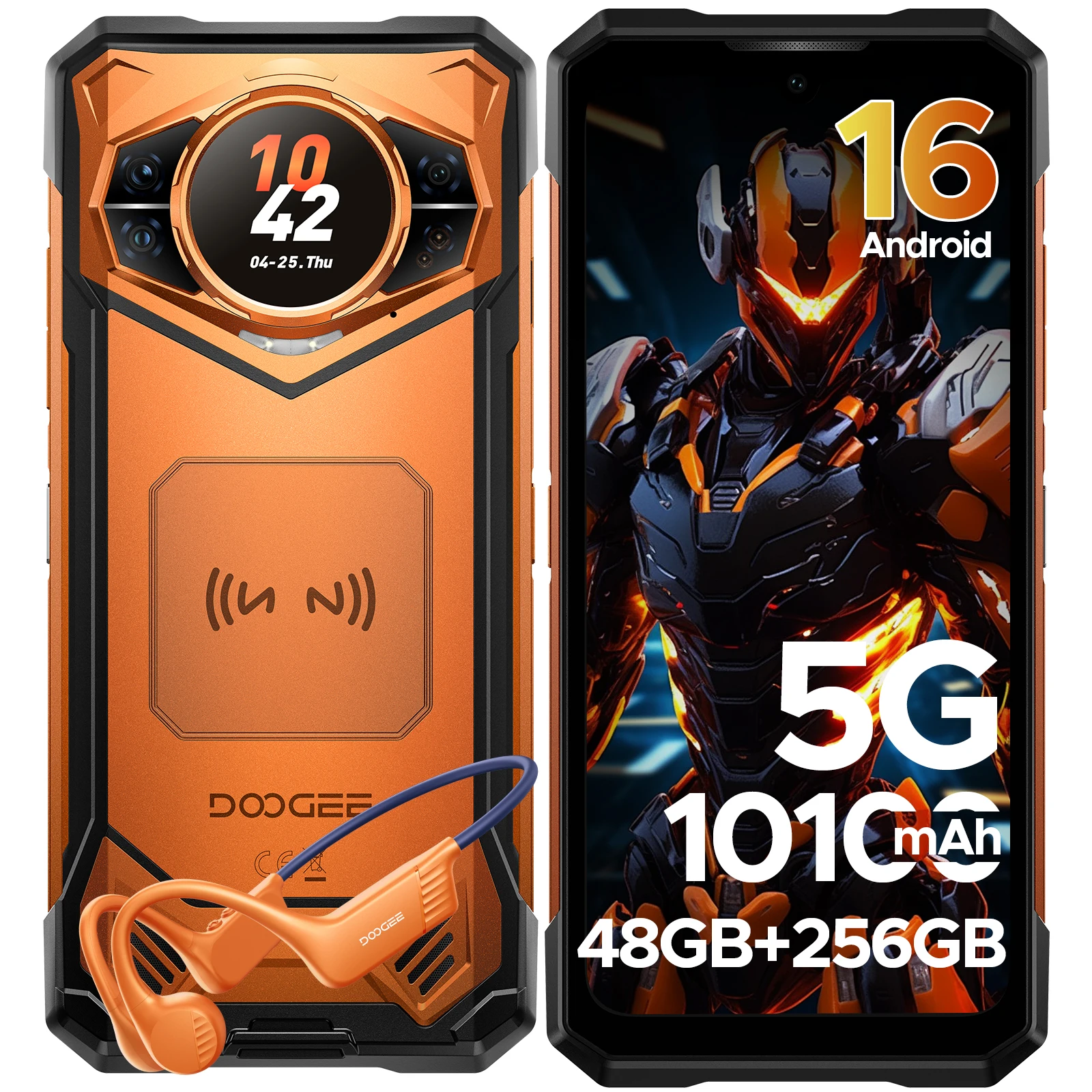 DOOGEE S200 Wytrzymały telefon komórkowy 48GB RAM + 256GB ROM 6.72