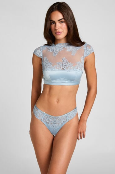 Hunkemöller Stringi z Wysokim Wycięciem Rosie Niebieski