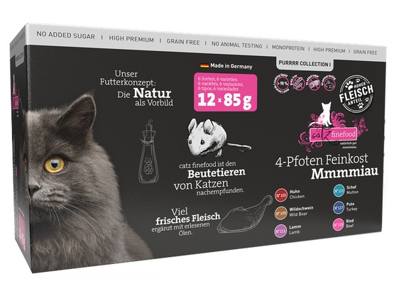 Catz Finefood Mieszany pakiet próbny Purrrr w saszetkach, 12 x 80/85g - Pakiet Collection