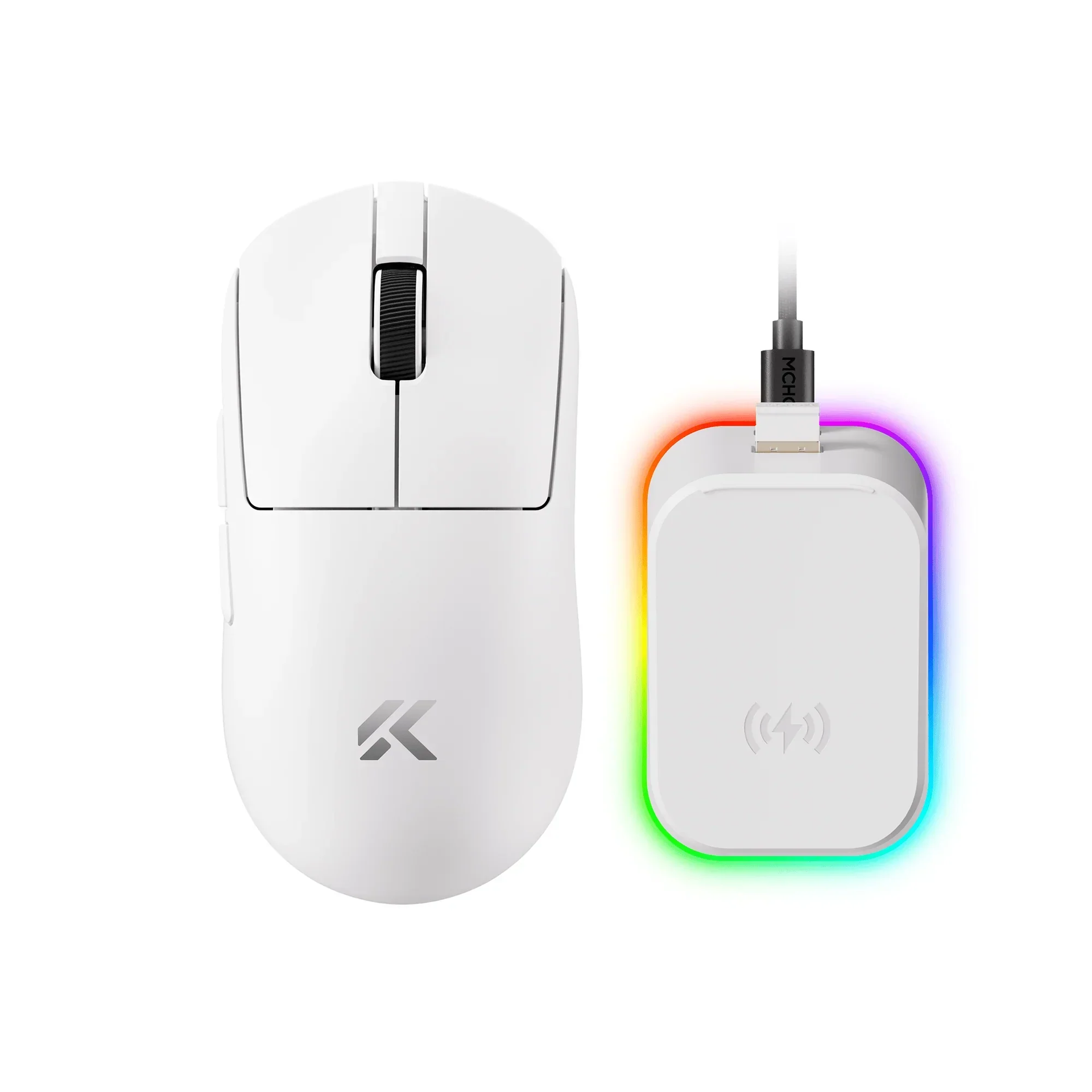 MCHOSE - A7 V2 Ultra Plus Lightweight All-round Wireless Gaming Mouse White - Myszka Bezprzewodowa HW-A7V2-10