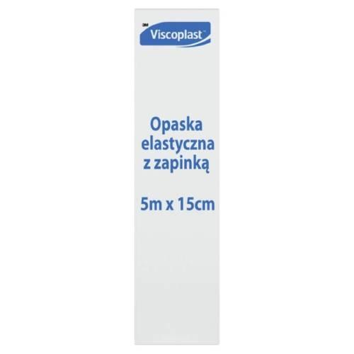 Viscoplast Opaska elastyczna z zapinką 5m x 15cm, 1 szt.