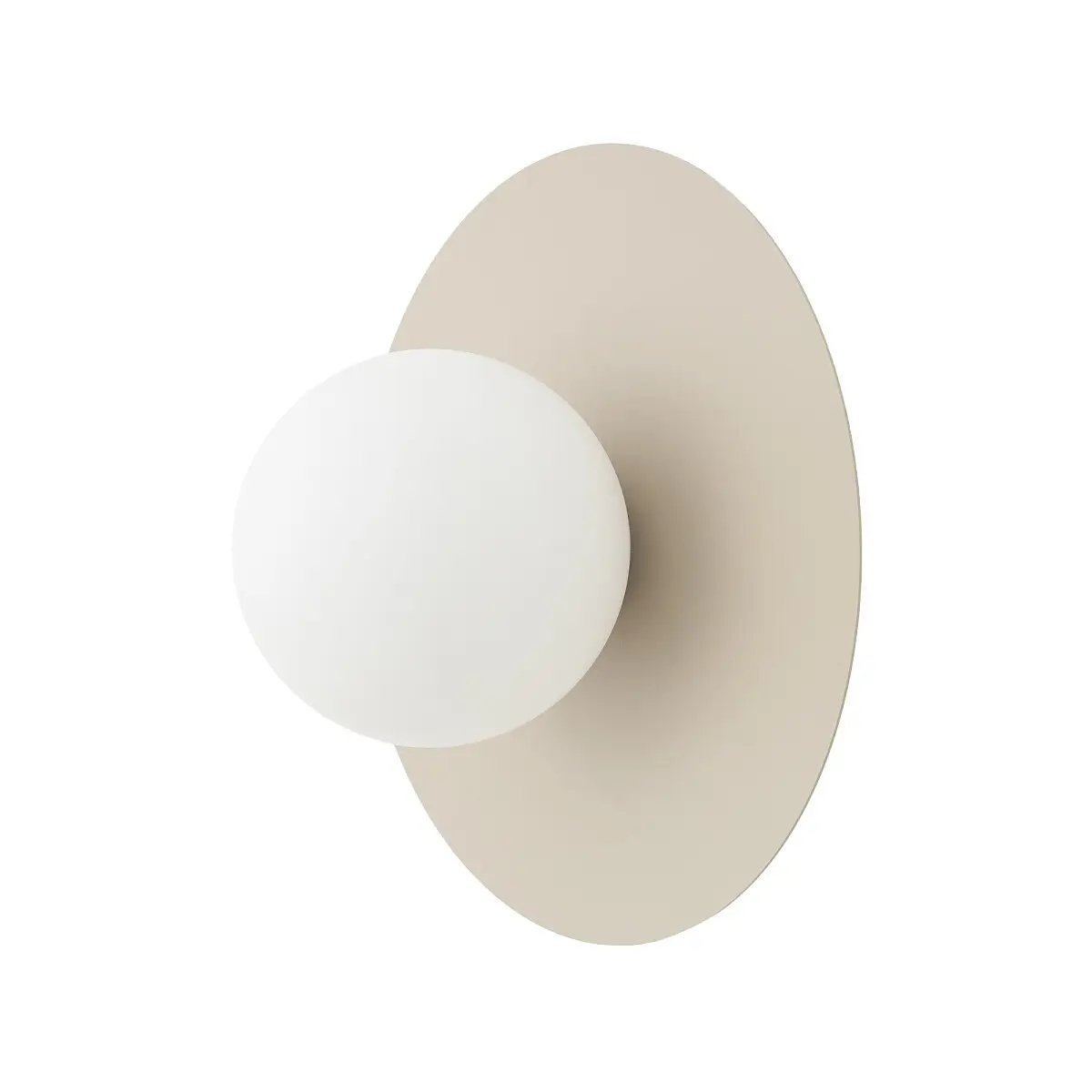 Ścienna lampa okrągła SATURN biała beżowa kulista 1xG9 szklana do salonu 12595