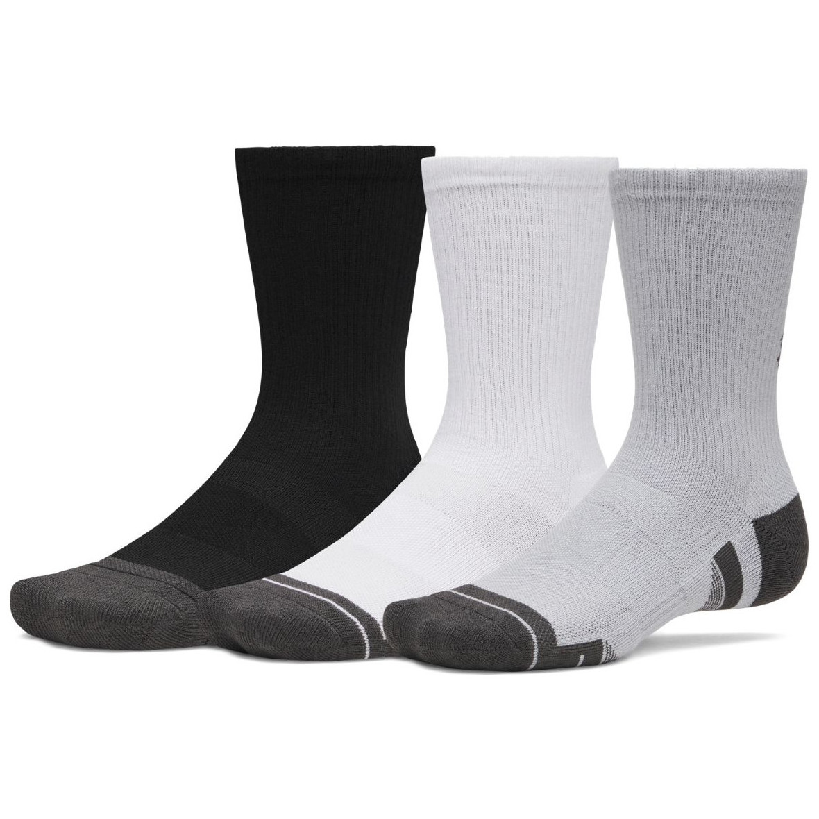 Zestaw skarpetek Under Armour New UA Perf Tech 3Pk Crew Rozmiar skarpet: 42-47,5 / Kolor: szary/biały