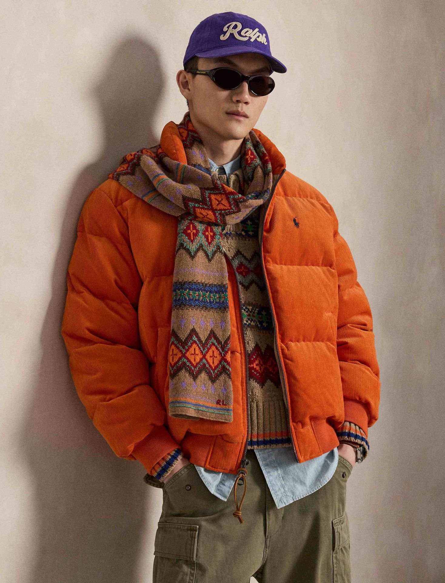 POLO RALPH LAUREN Puchowa kurtka Regular Fit sztruks