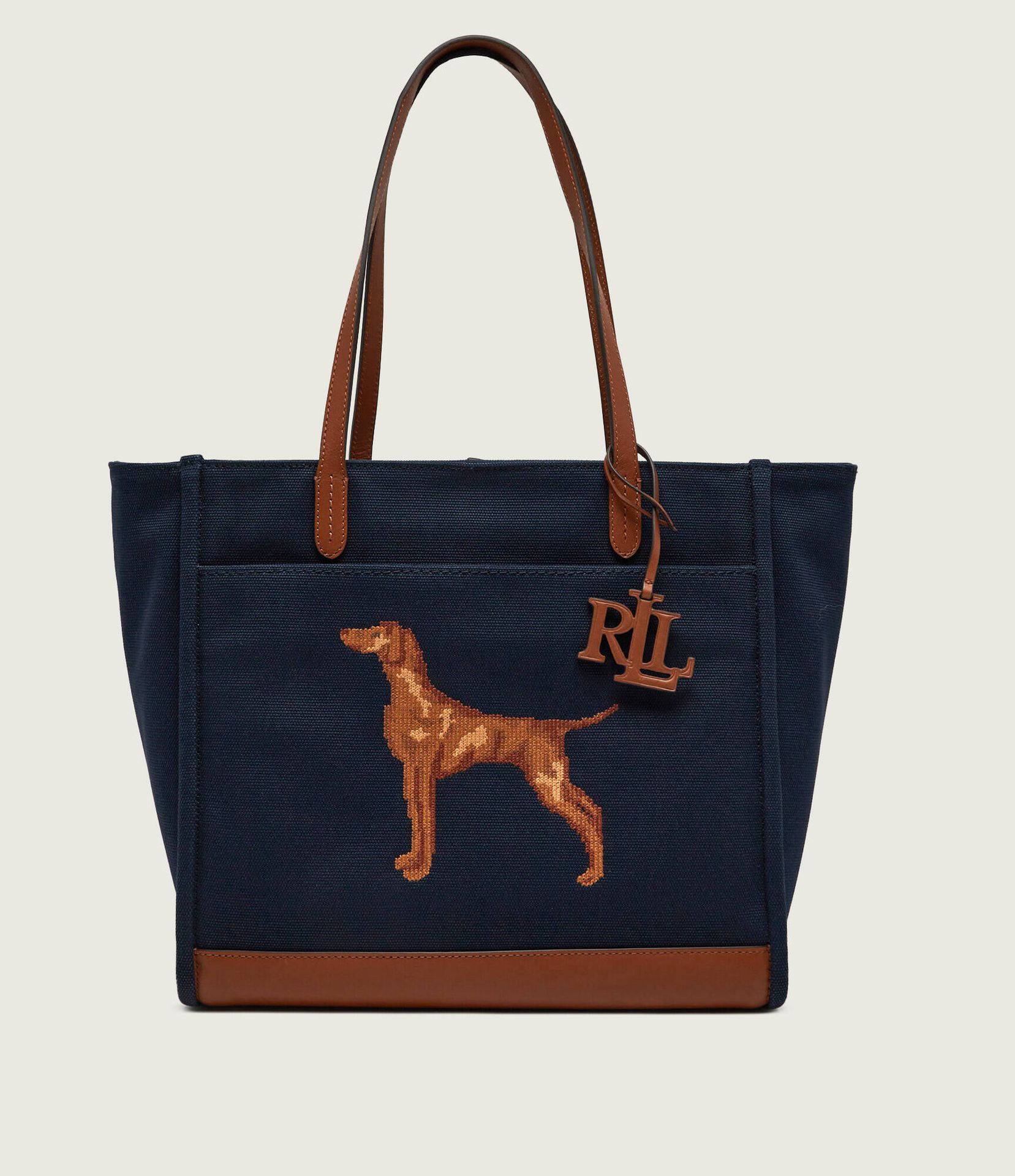 LAUREN RALPH LAUREN Shopperka Cameryn z dodatkiem skóry