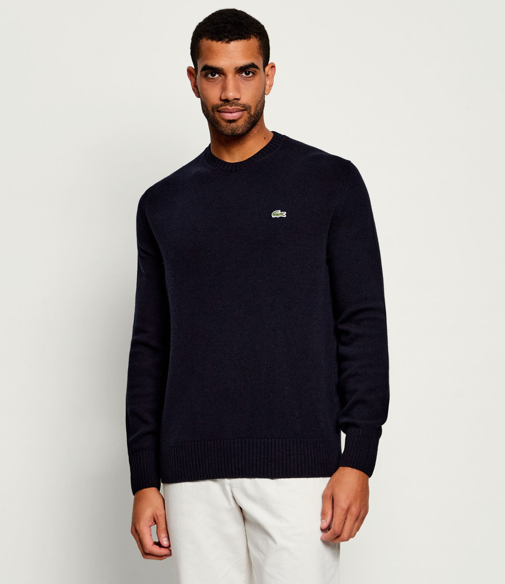 Lacoste Wełniany sweter Classic fit