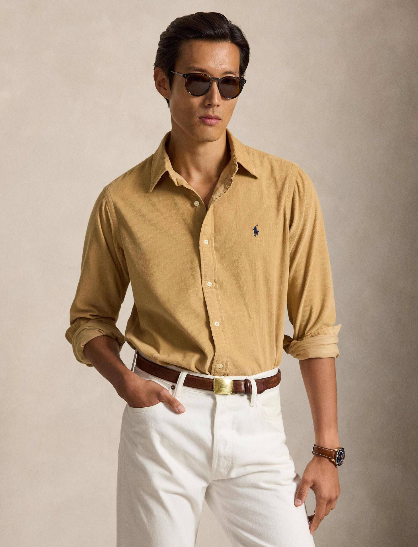 POLO RALPH LAUREN Koszula Custom fit sztruks