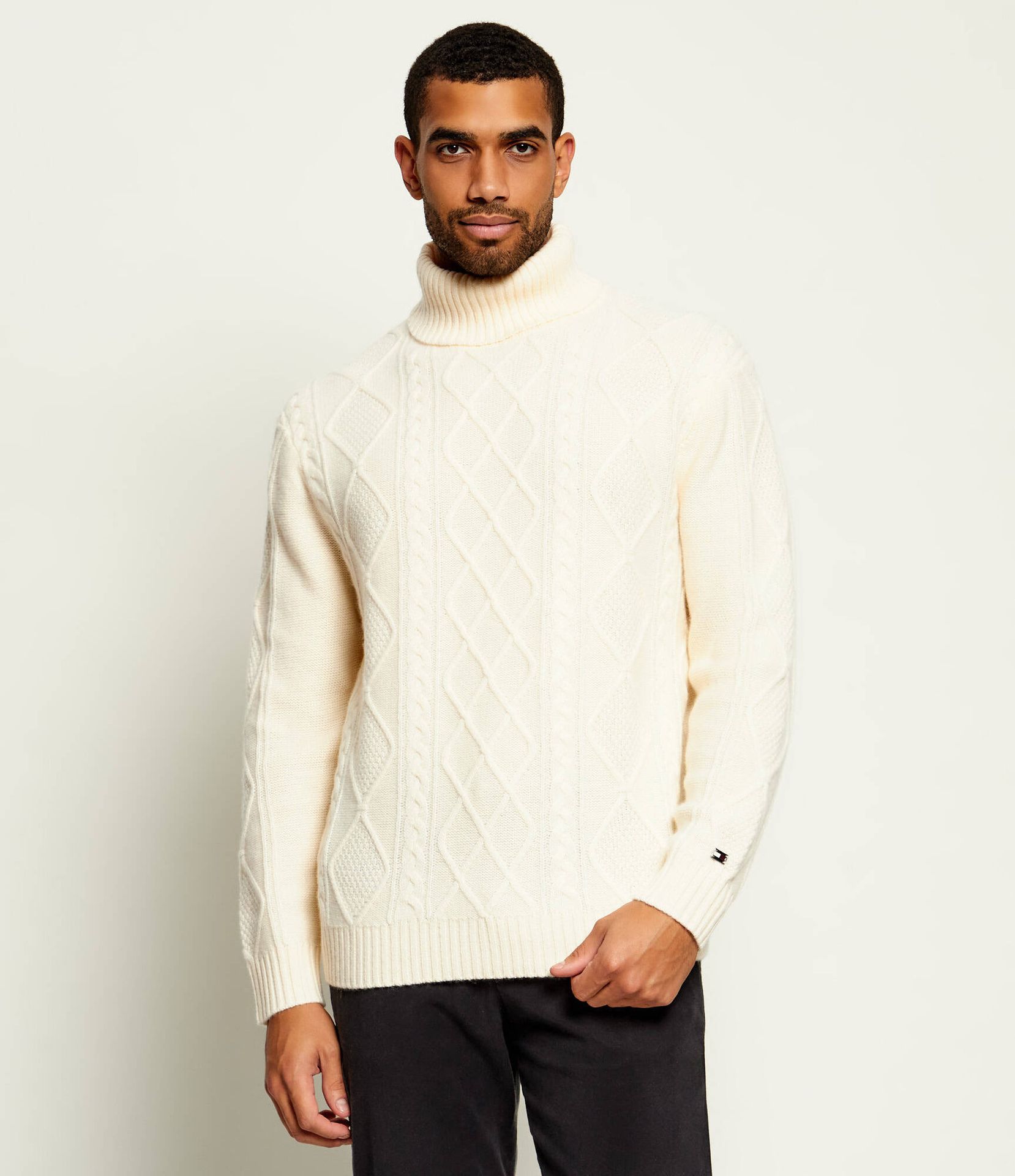 Tommy Hilfiger Wełniany golf Regular Fit z dodatkiem kaszmiru