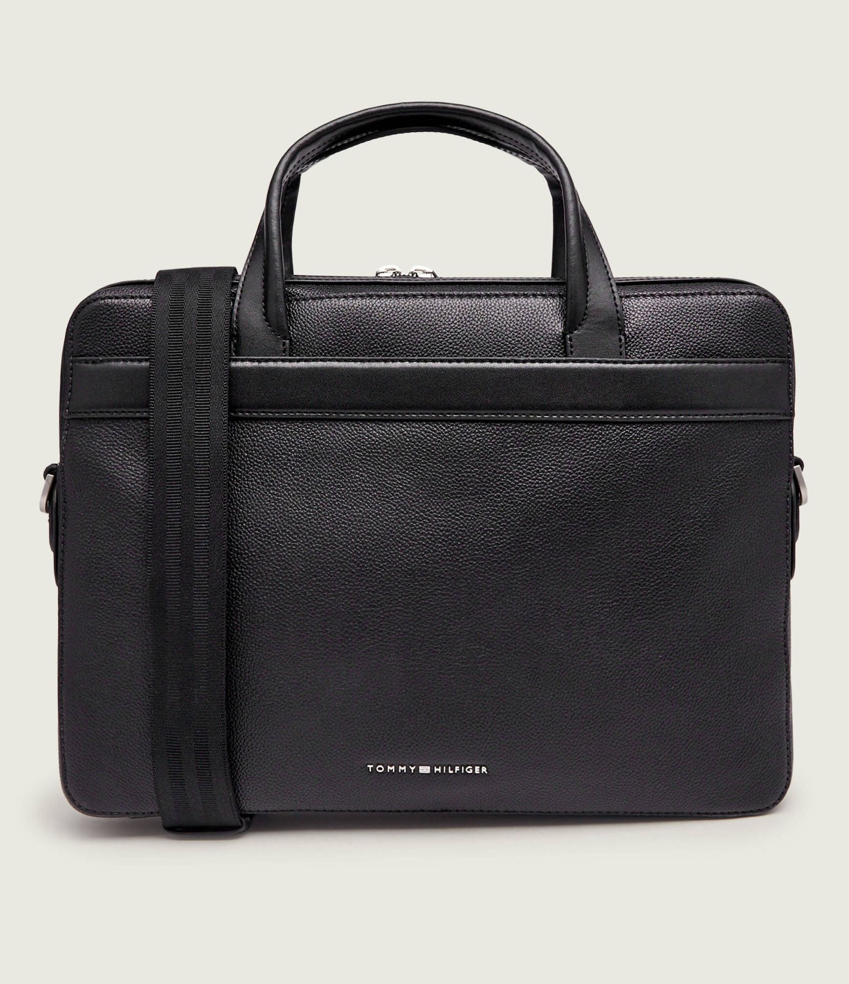 Tommy Hilfiger Skórzana torba na laptopa 14