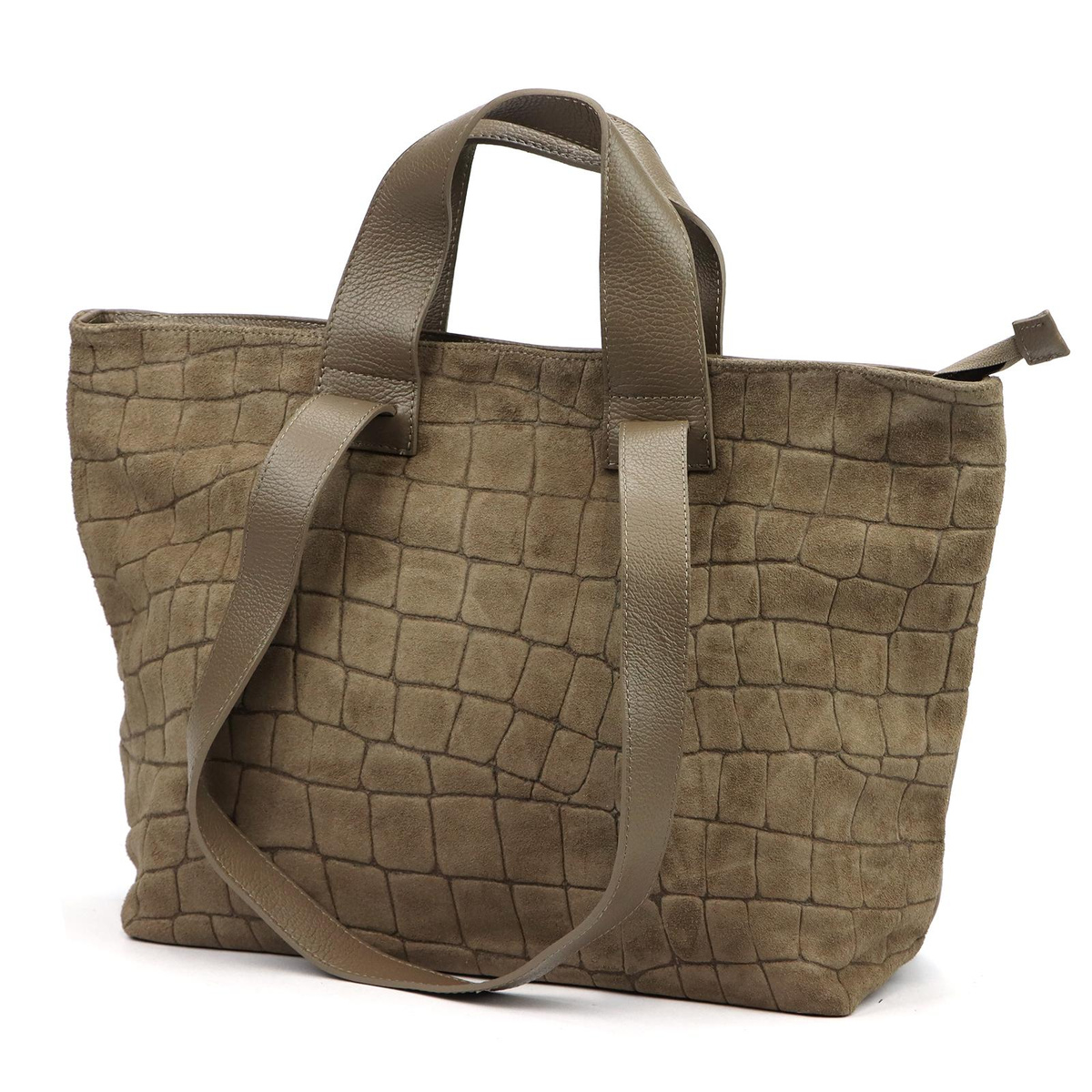 Duża skórzana shopperka A4 Luka 25-077 CROCO