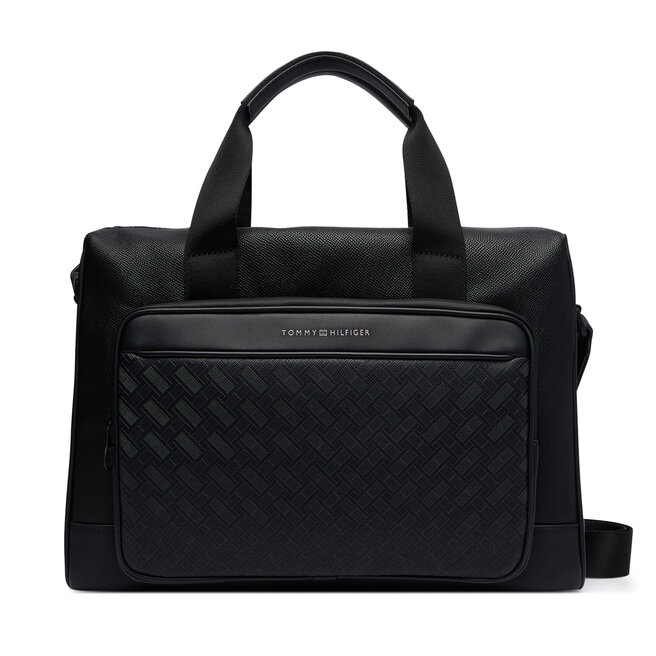 Torba na laptopa Tommy Hilfiger Th Modern Monogram Computer Bag AM0AM14729 Czarny