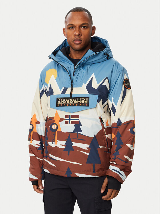 Napapijri Kurtka anorak Rf Next Aop 1 NP0A8AHX Kolorowy Regular Fit