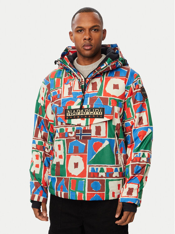 Napapijri Kurtka anorak Rf Next Aop 1 NP0A8AHX Kolorowy Regular Fit