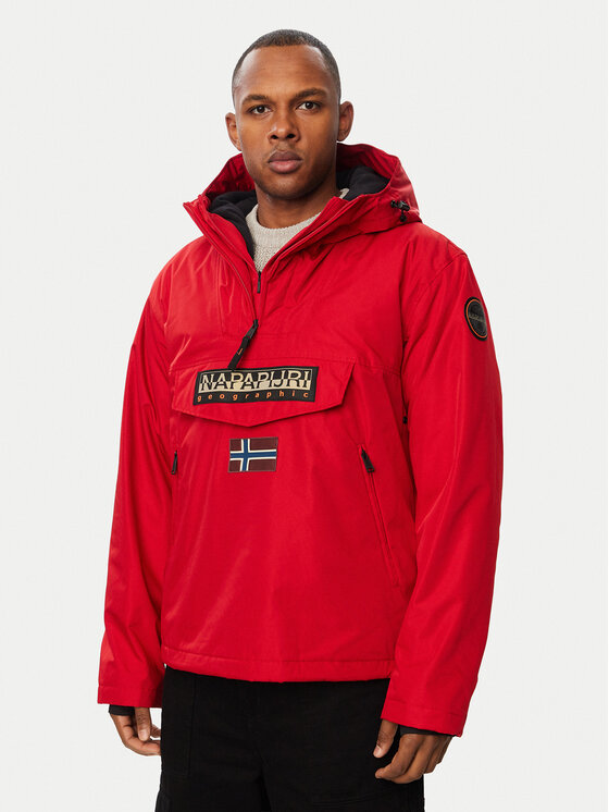 Napapijri Kurtka anorak Rainforest Next NP0A4IB9 Czerwony ciemny Regular Fit