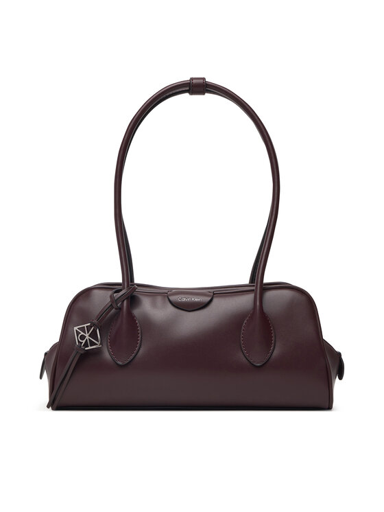 Calvin Klein Torebka Emblem Trio Shoulder Bag LV04F3369G Bordowy