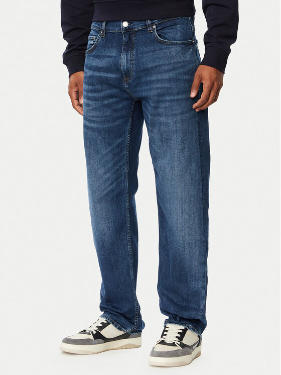 Guess Jeansy M6YA82 D1477 Granatowy Relaxed Fit
