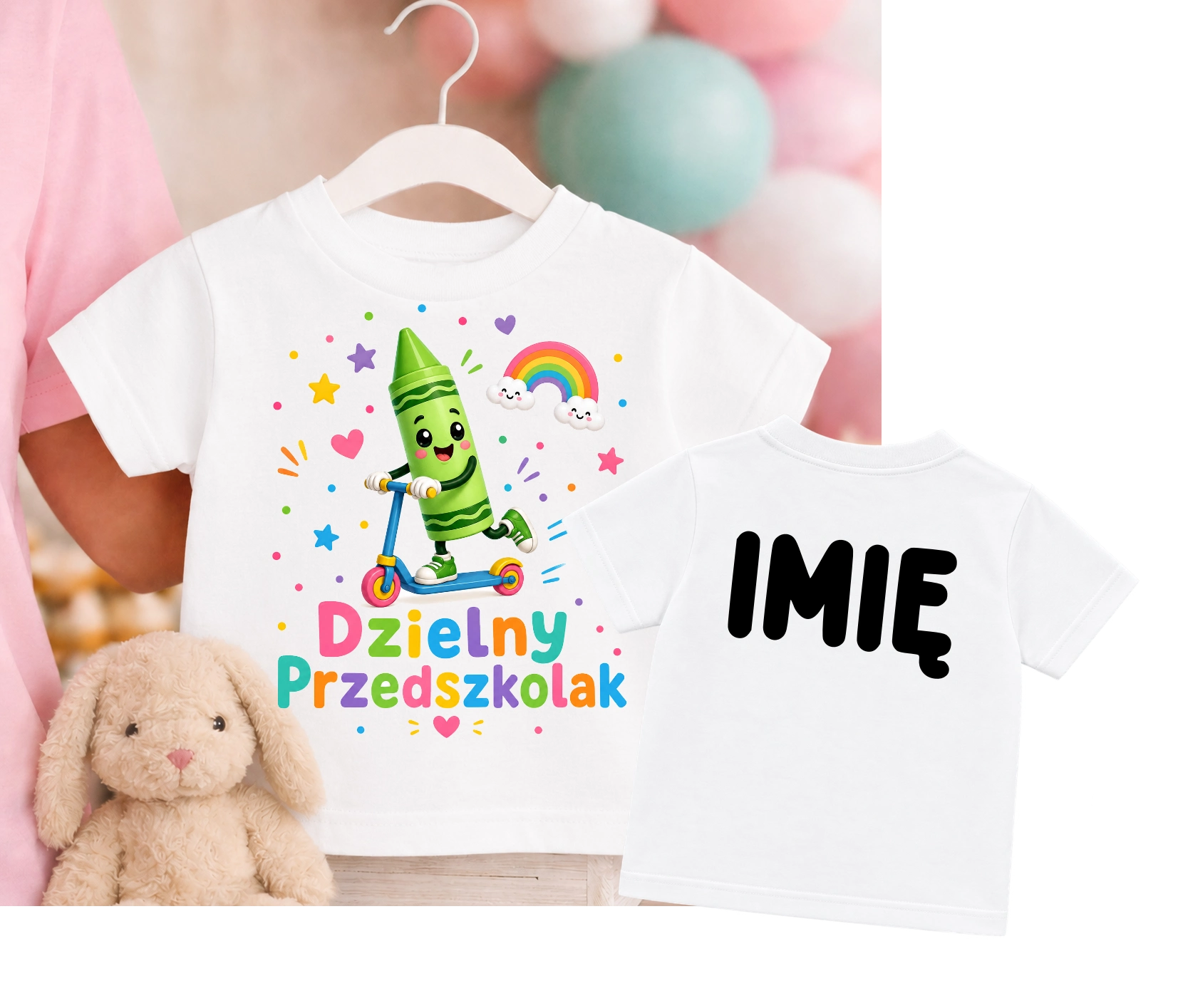 Koszulka na pasowanie na przedszkolaka z imieniem