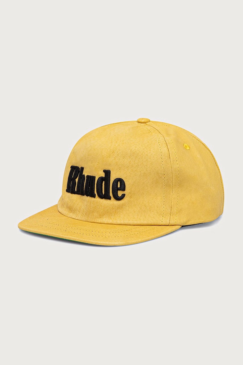 RHUDE Logo czapka z daszkiem skórzana męska