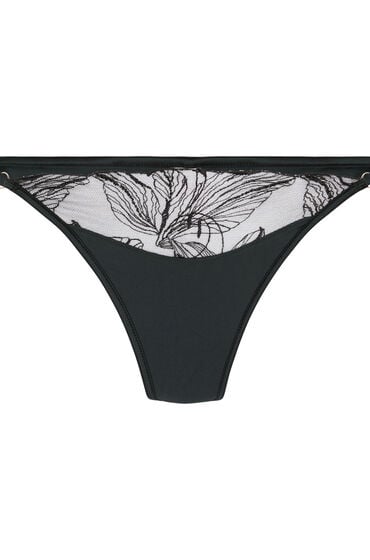 Hunkemöller Stringi z wysokim wycięciem Ellen Czarny