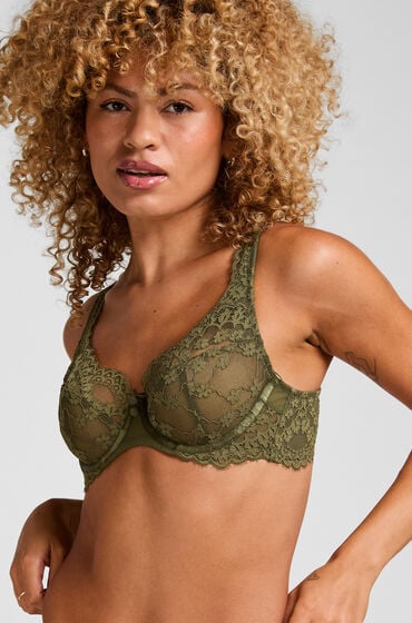 Hunkemöller Biustonosz nieusztywniany z fiszbinami Daisy Zielony