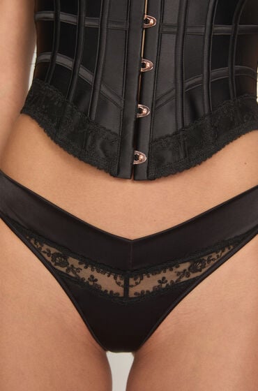 Hunkemöller Stringi Brigitte Czarny