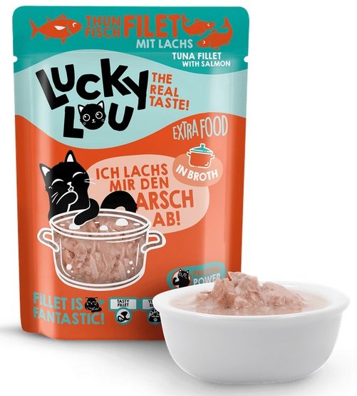 Lucky Lou Extrafood z tuńczykiem i łososiem 70g