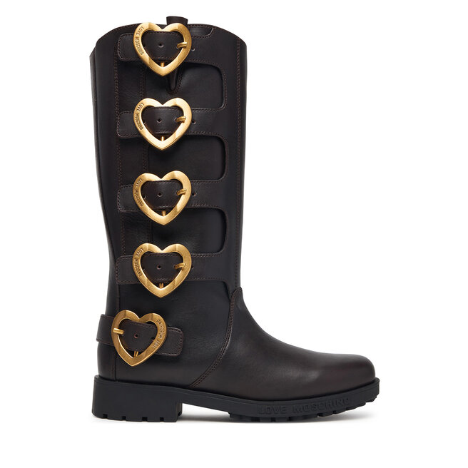 Kozaki LOVE MOSCHINO JA26134G0PIJ0317 Brązowy ciemny