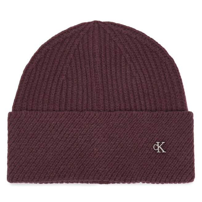 Czapka Calvin Klein LV04F8118G Bordowy