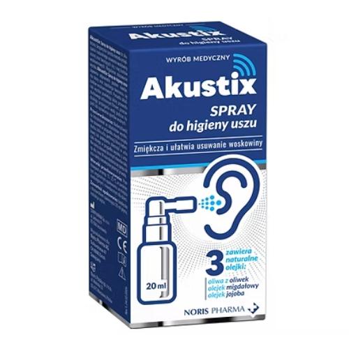Akustix Spray do higieny uszu, 20 ml