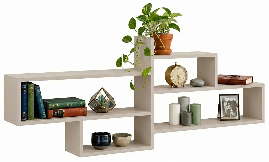 Kaszmirowa geometryczna designerska półka na ścianę W1-D45