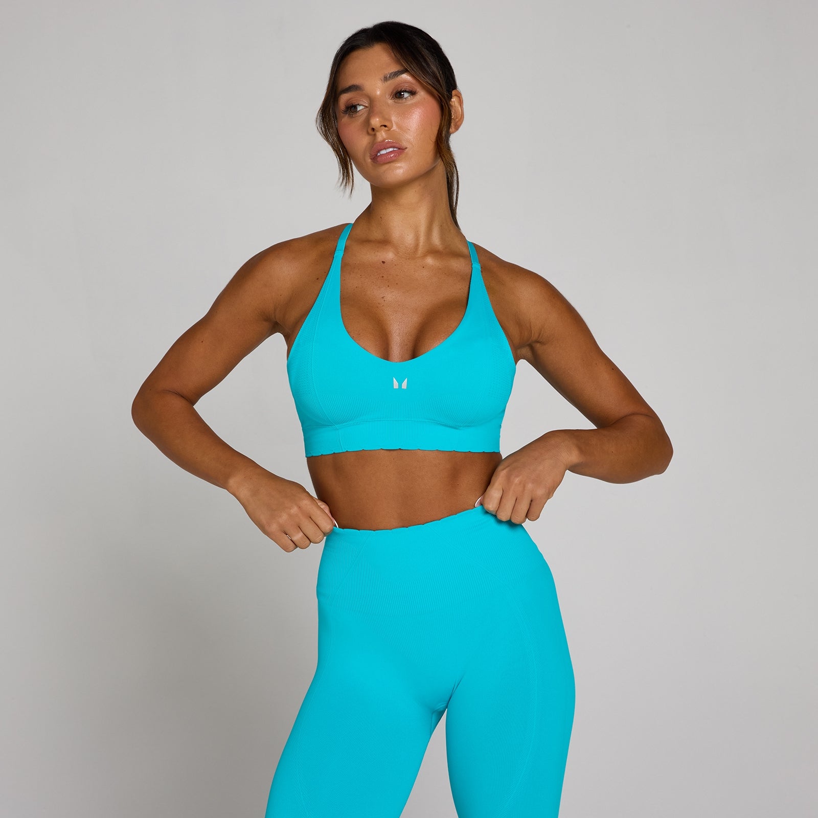 MP Biustonosz Sportowy Damski Tempo Ultra Seamless - Elektryczny Niebieski - S