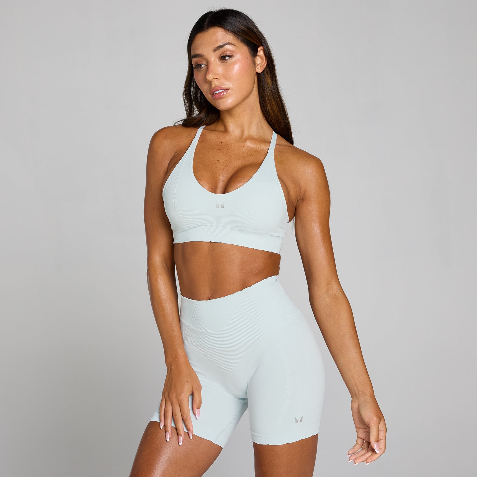 MP Biustonosz Sportowy Damski Tempo Ultra Seamless - Błękitna Aura - S