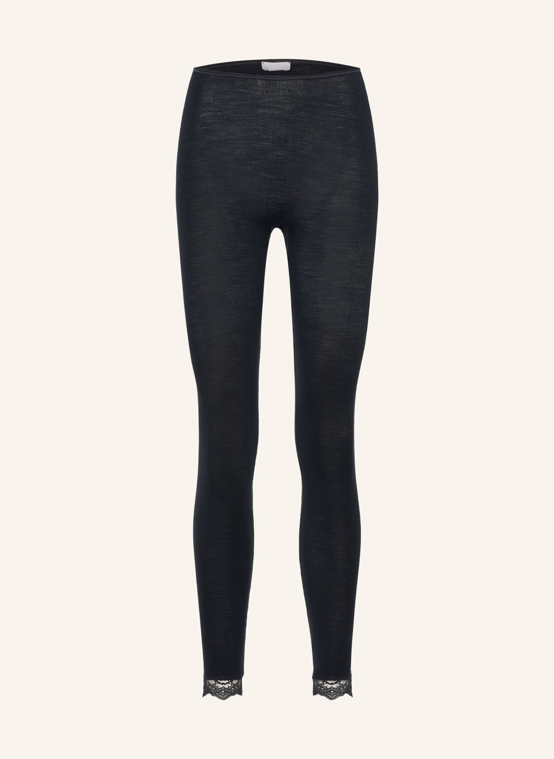 Hanro Legginsy Typu Lounge Woolen Lace Z Jedwabiem schwarz