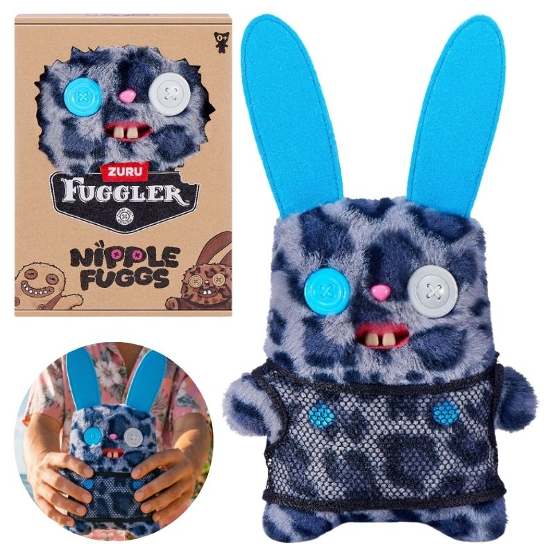 Fuggler Funny Ugly Monster Nipple Fuggs Maskotka Straszna Brzydki Pluszak Przytulanka Dla Dzieci Pluszowa Śmieszna Granatowa Z Uszami