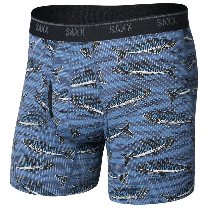Bokserki Saxx Quest Quick Dry Mesh Boxer Brief Fly Rozmiar: M / Kolor: niebieski/jasnoniebieski
