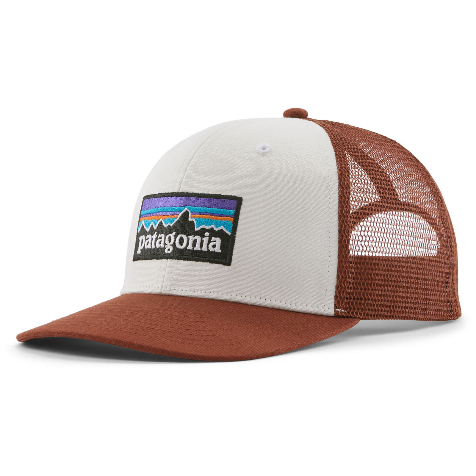 Czapka z daszkiem Patagonia P-6 Logo Trucker Hat Kolor: biały/czerwony