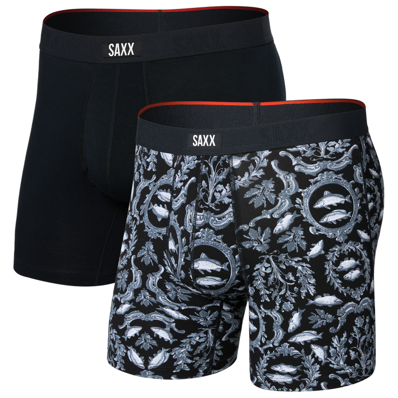 Bokserki Saxx Vibe Xtra Soft Comfort Boxer Brf Fly 2Pk Rozmiar: L / Kolor: czarny/biały