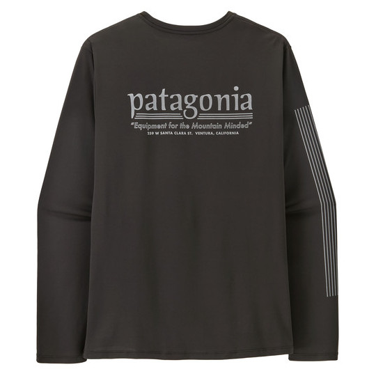 Koszulka męska Patagonia M's L/S Cap Cool Daily Shirt - Hut Tripper Rozmiar: L / Kolor: czarny