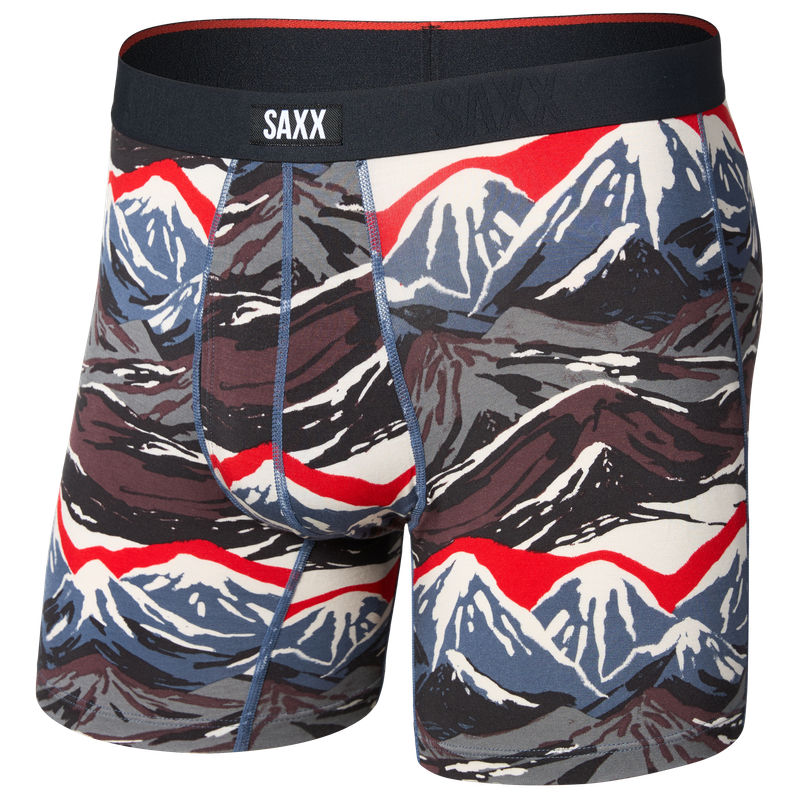 Bokserki Saxx Vibe Xtra Soft Comfort Boxer Brief Fly Rozmiar: M / Kolor: niebieski/czerwony/biały
