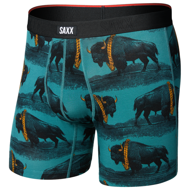Bokserki Saxx Vibe Xtra Soft Comfort Boxer Brief Fly Rozmiar: M / Kolor: turkusowy