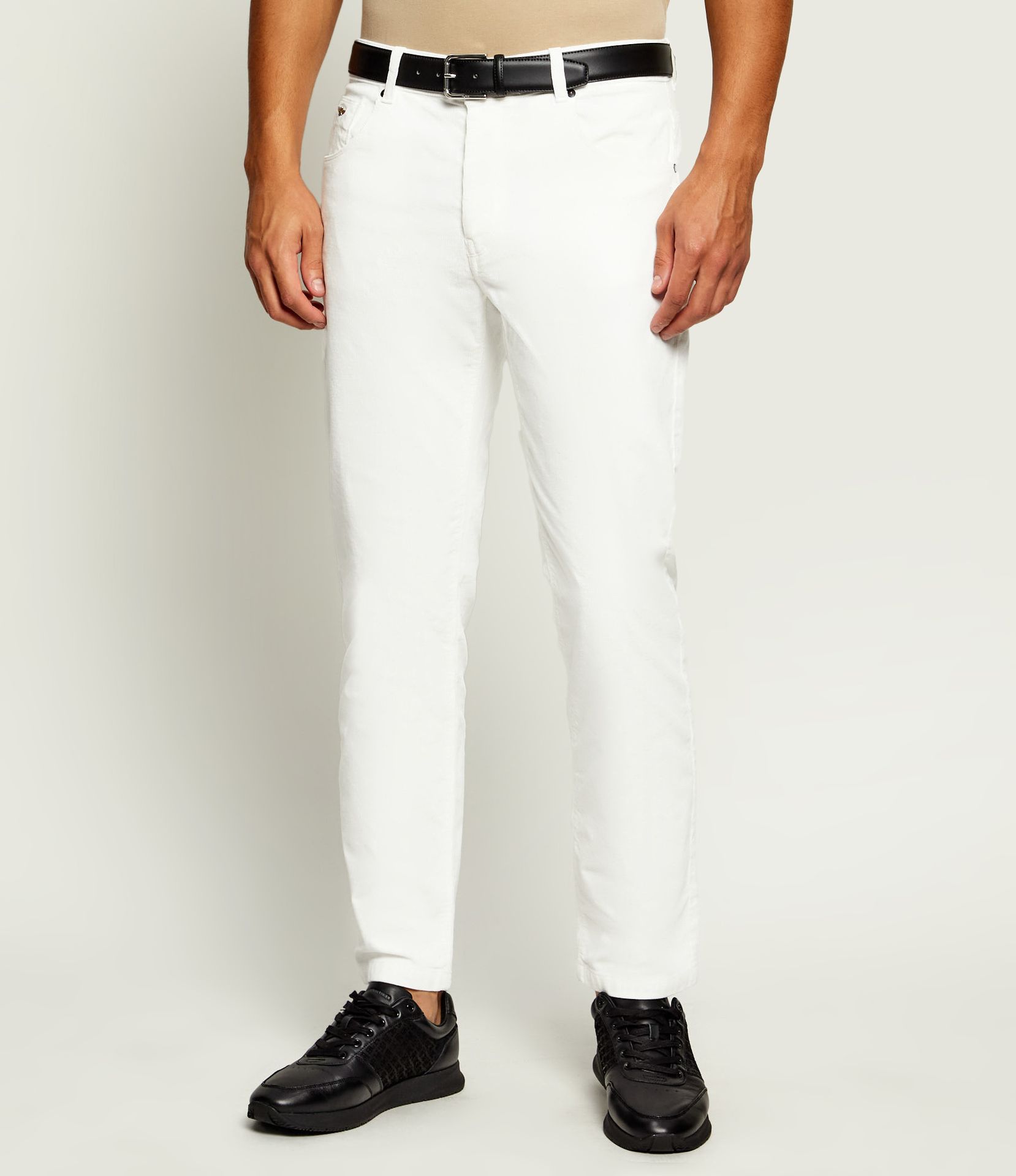 Aeronautica Militare Spodnie Regular Fit sztruks